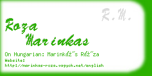 roza marinkas business card